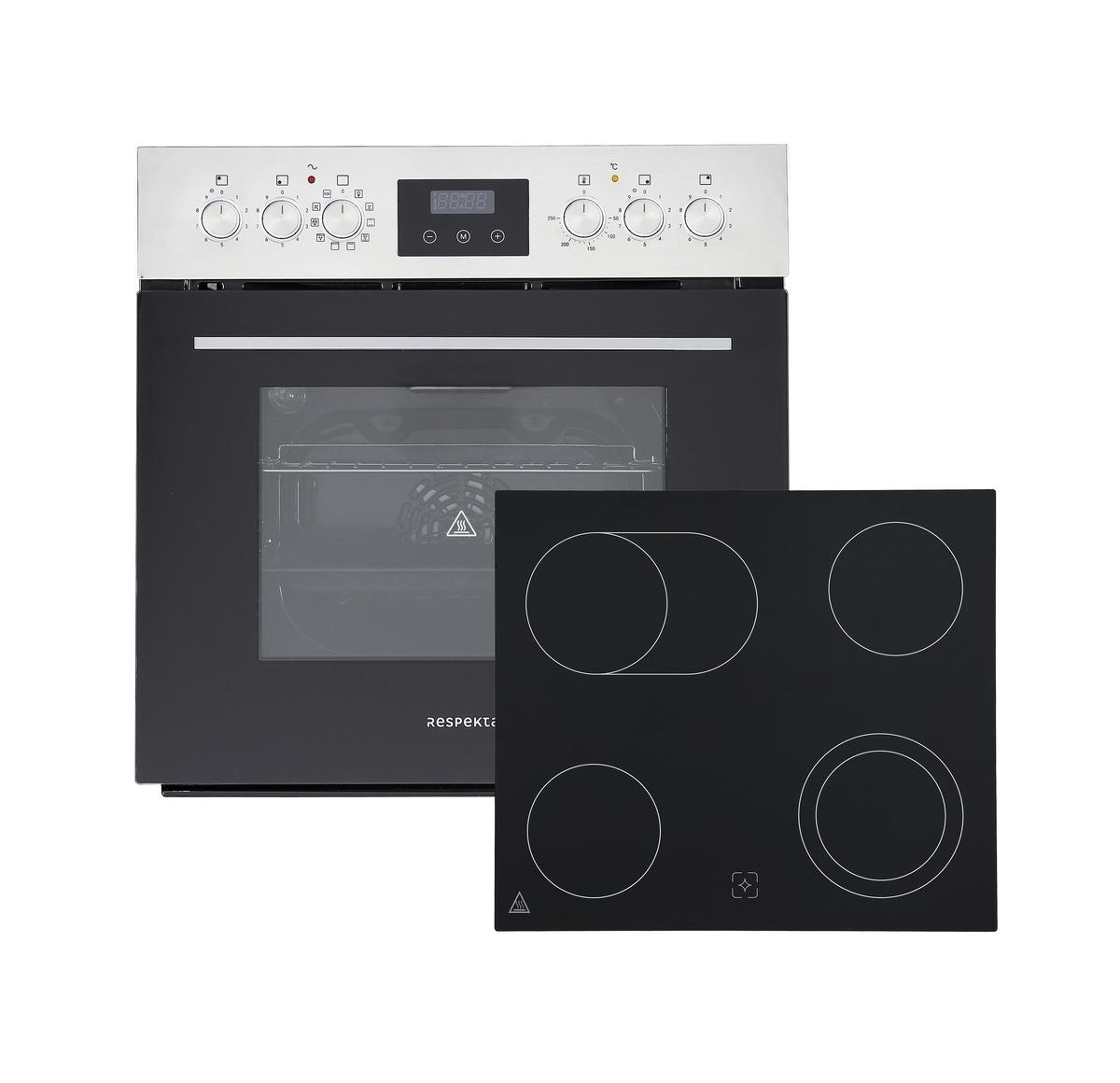 Küchenblock Anton m. Geräte Wildeiche/Schilfgrün - Schilfgrün/Wildeiche, Trend, Holzwerkstoff/Metall (220cm) - Respekta