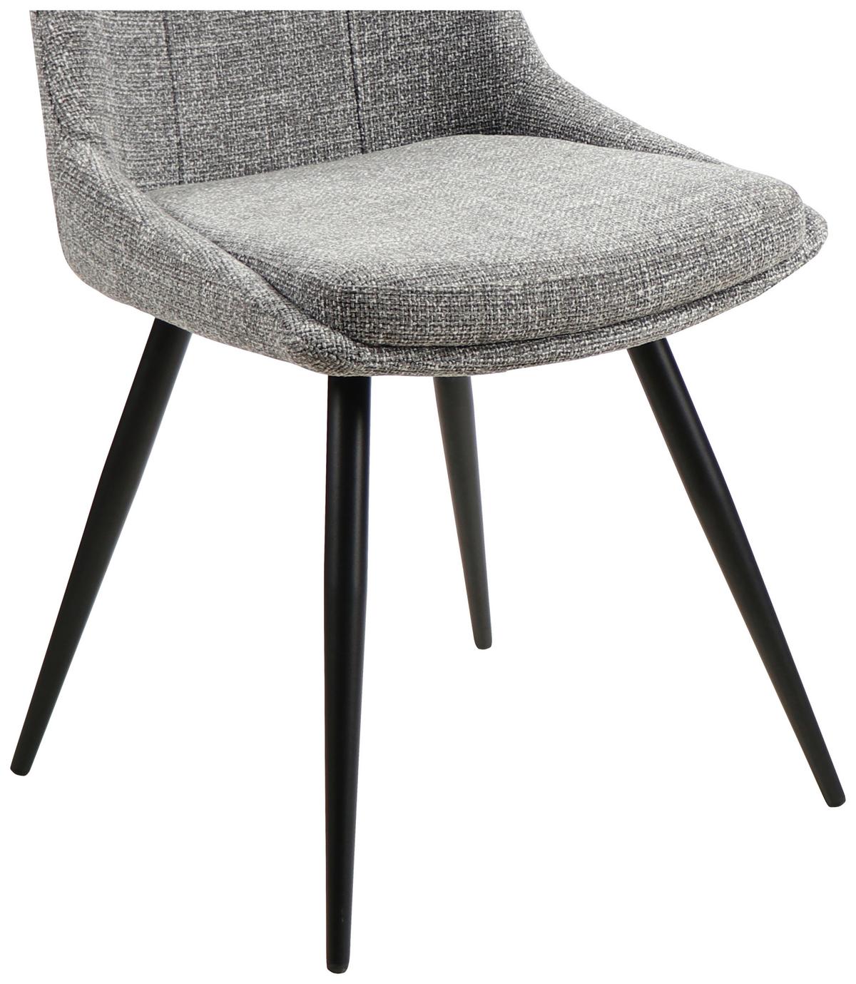 KRZESŁO CORINNA - czarny/szary, Modern, metal/drewno (49/88/59cm) - MID.YOU