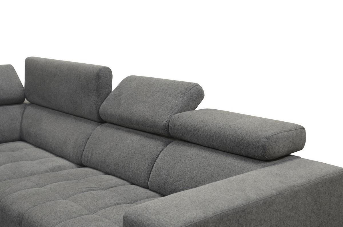 Kutna Garnitura Portland - siva/crna, Konvencionalno, tekstil/plastika (230cm) - Mömax