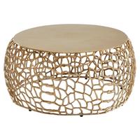 Klubska Miza Wohnling - zlate barve, Design, kovina (66/66/30cm) - MID.YOU