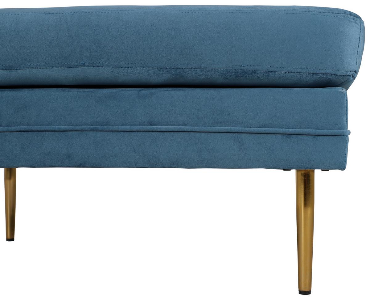 HOCKER BOOM - Blau/Goldfarben, Design, Kunststoff/Textil (90/49/70cm) - Livetastic