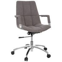 Drehstuhl Saranto Grau/Silberfarben - Silberfarben/Grau, MODERN, Kunststoff/Textil (58/102/60cm) - MID.YOU