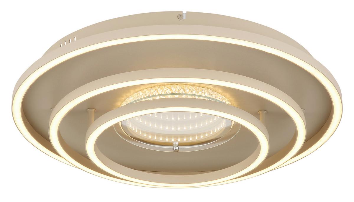 Led Stropna Svjetiljka Lawanda - bijela/boje pijeska, Design, metal/plastika (51,1/10,8cm) - Globo