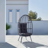 Kerti Relax Szék Nara - fekete, Modern, textil/fém (77/145/67cm) - Bessagi Garden