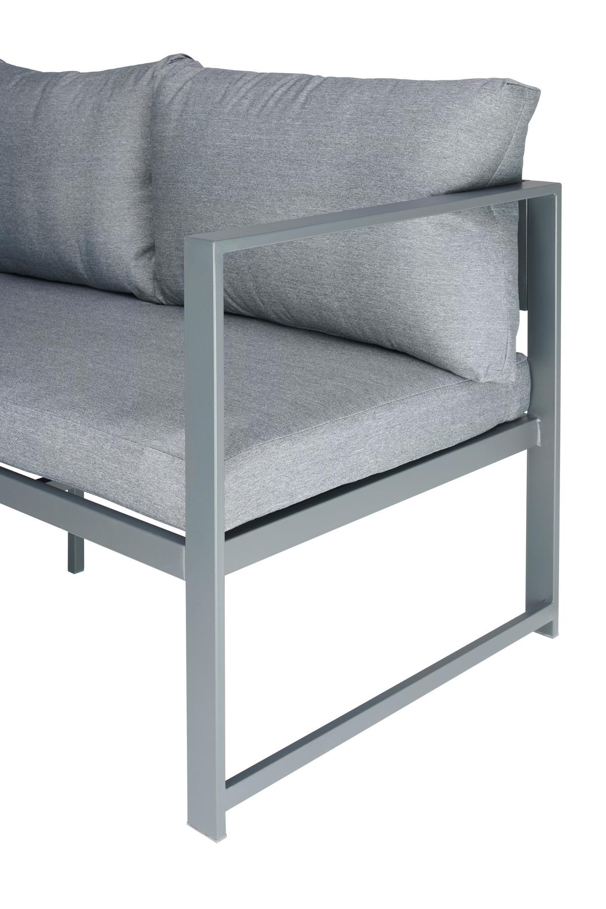 Lounge Garnitura Walter, Siva, 4-Delno - siva/antracit, Moderno, kovina/tekstil (244/192/67cm) - Mömax