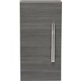 Hängeschrank in Mooreichefarben - Chromfarben/Mooreichefarben, MODERN, Glas/Holzwerkstoff (35/68/16cm) - PREMIUM LIVING