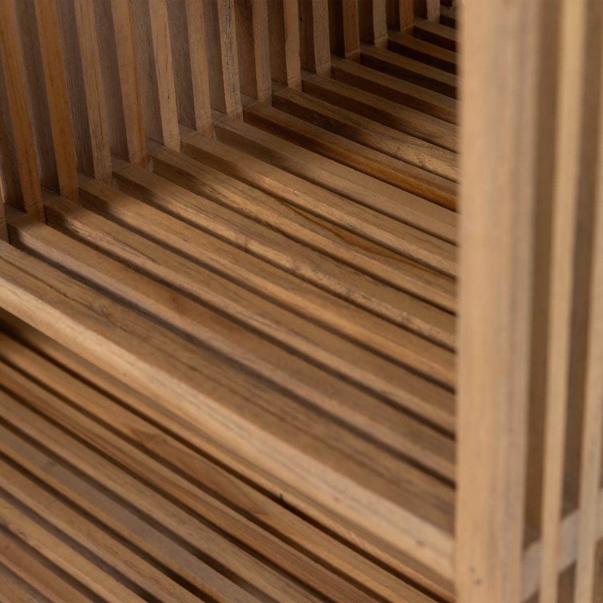 Beistelltisch Jasmijn Teak - Naturfarben, Design, Holz (55/30/55cm) - Livetastic