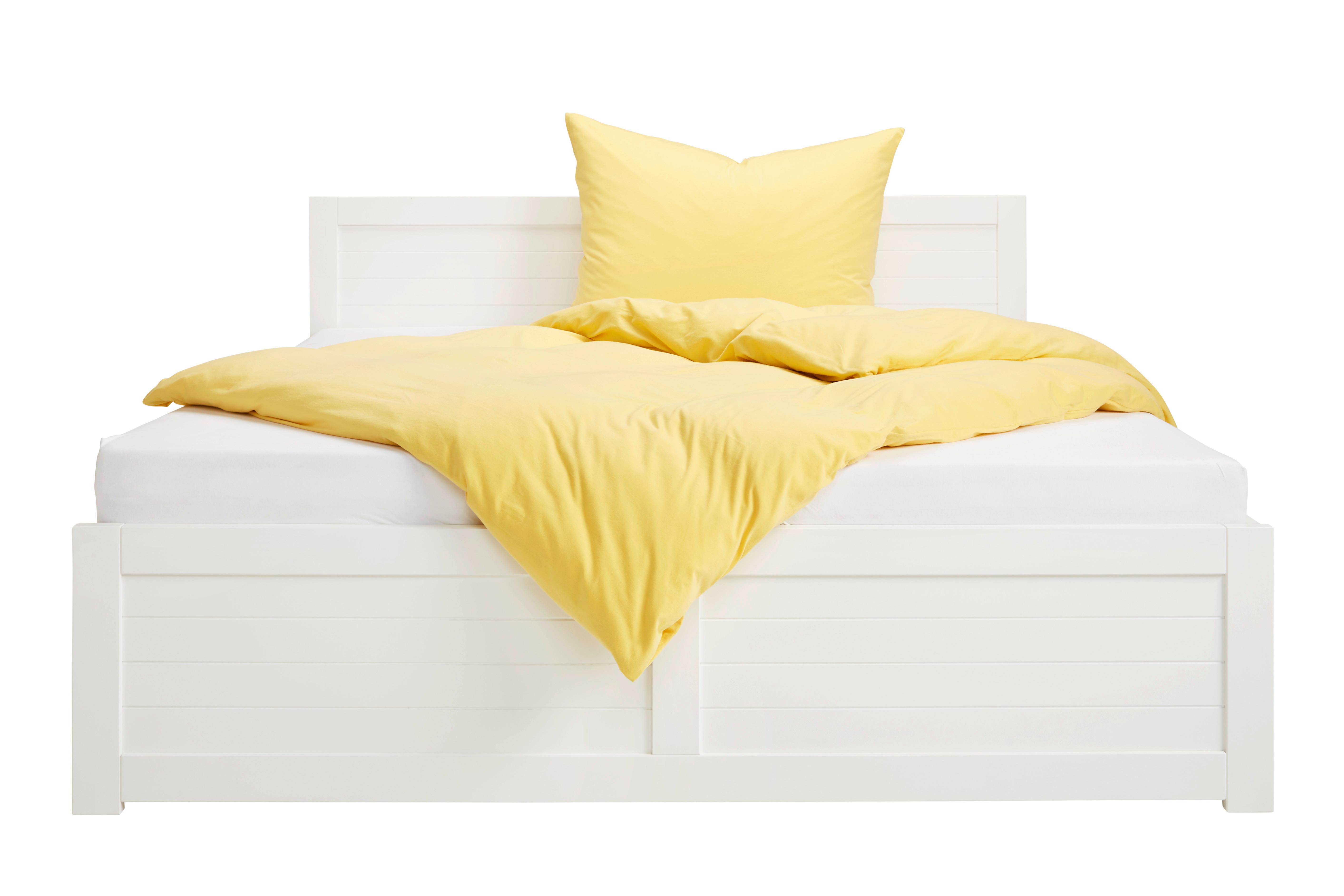 Postelja Madita, Bela, 180x200 - bela, Romantika, leseni material/les (186/90/206cm) - Mömax