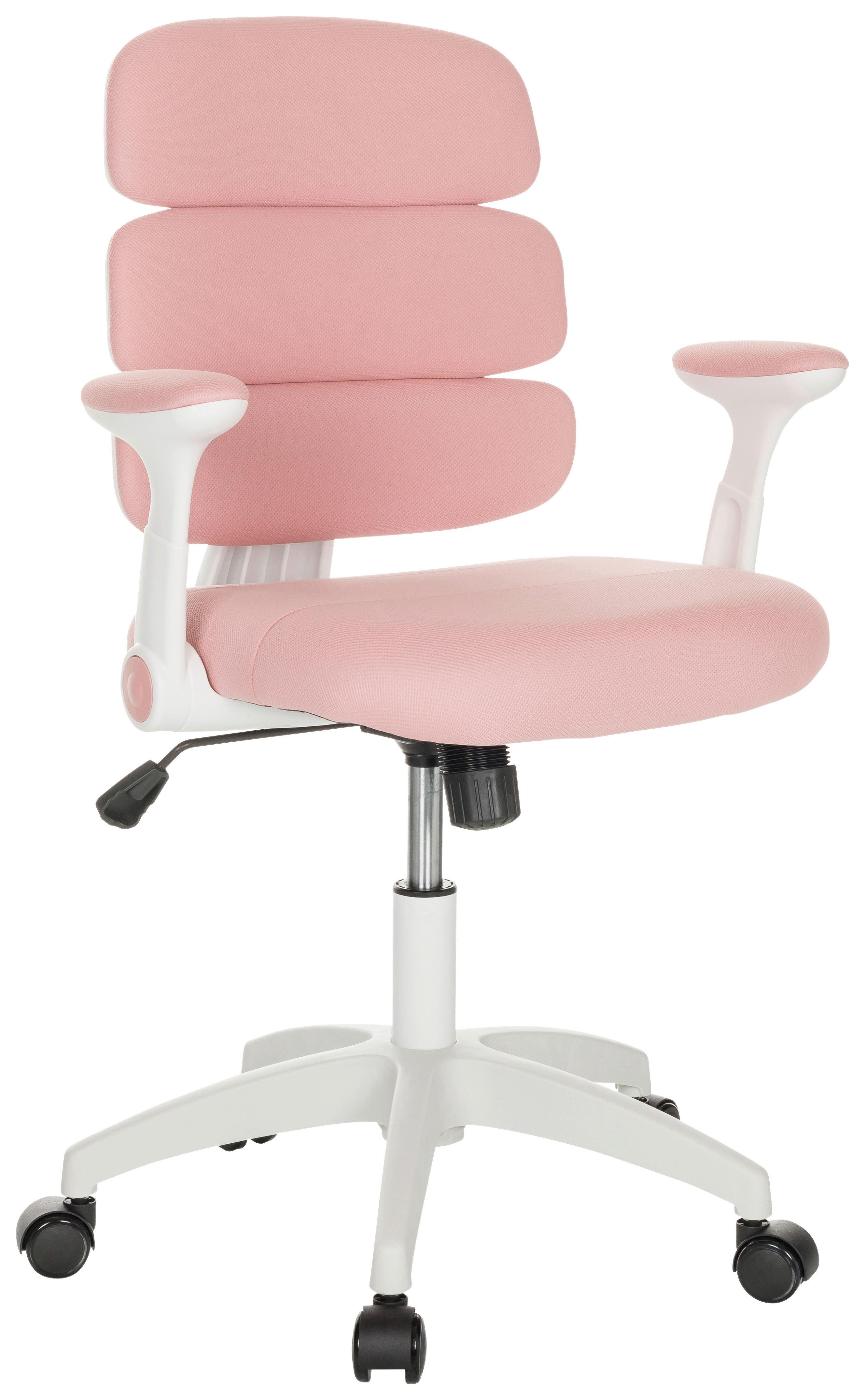 Jugenddrehstuhl Kid Ergolino W ca.62x86-97x62 cm Rosa - Rosa/Weiß, Basics, Kunststoff/Textil (62/86-97/62cm) - MID.YOU