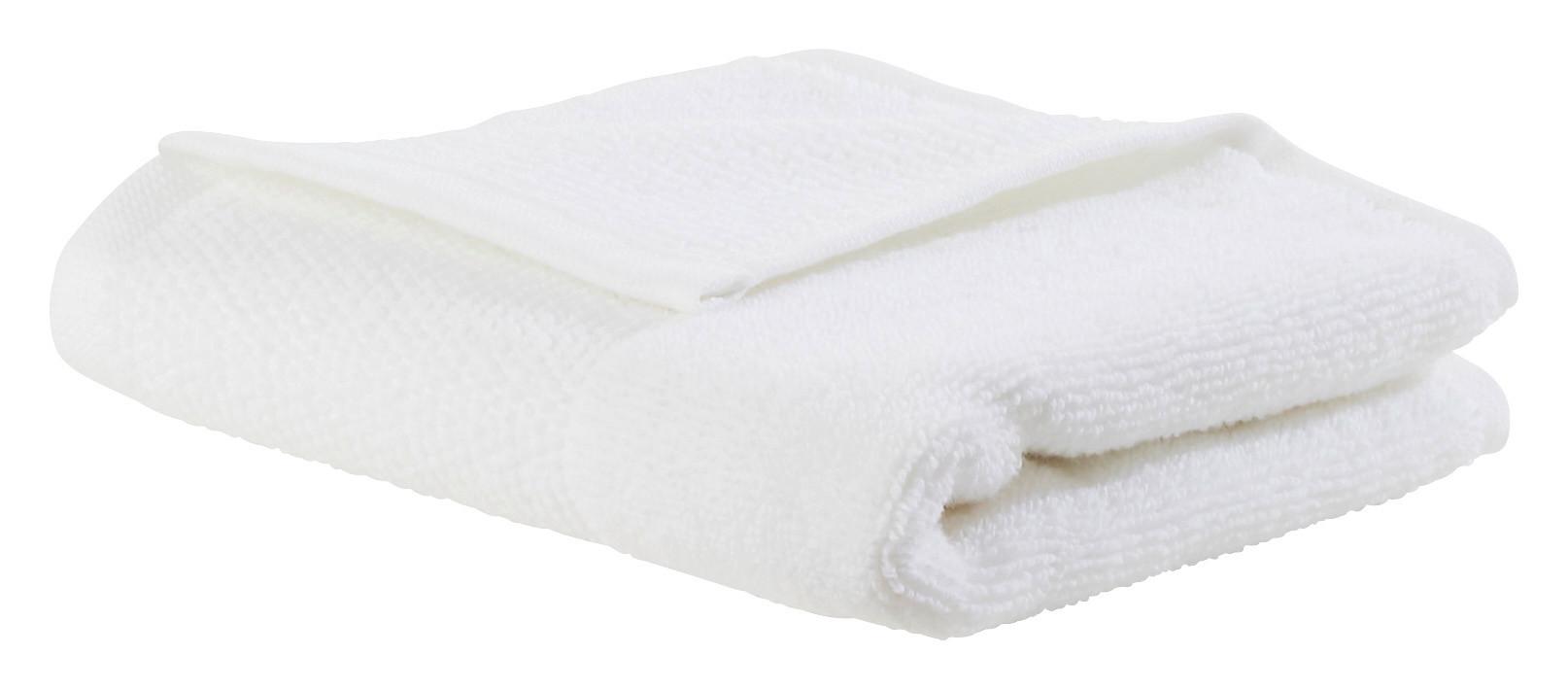 Gästetuch Olivia in Weiß ca. 30x50cm - Weiß, KONVENTIONELL, Textil (30/50cm) - Premium Living