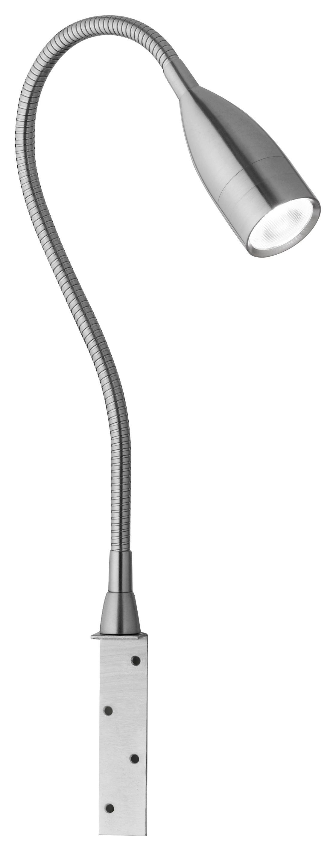 KINKIET LED 30702 STEN - niklowy/przejrzysty, Basics, tworzywo sztuczne/metal (48cm) - Fischer & Honsel