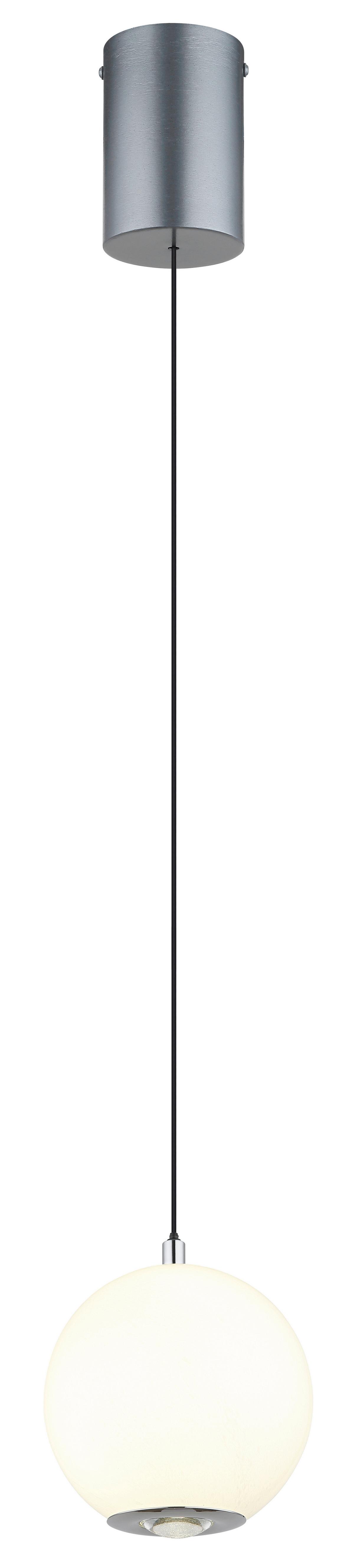 LED-HÄNGELEUCHTE 16062H SIMMONS - Klar/Chromfarben, Konventionell, Glas/Kunststoff (40/125cm) - Globo