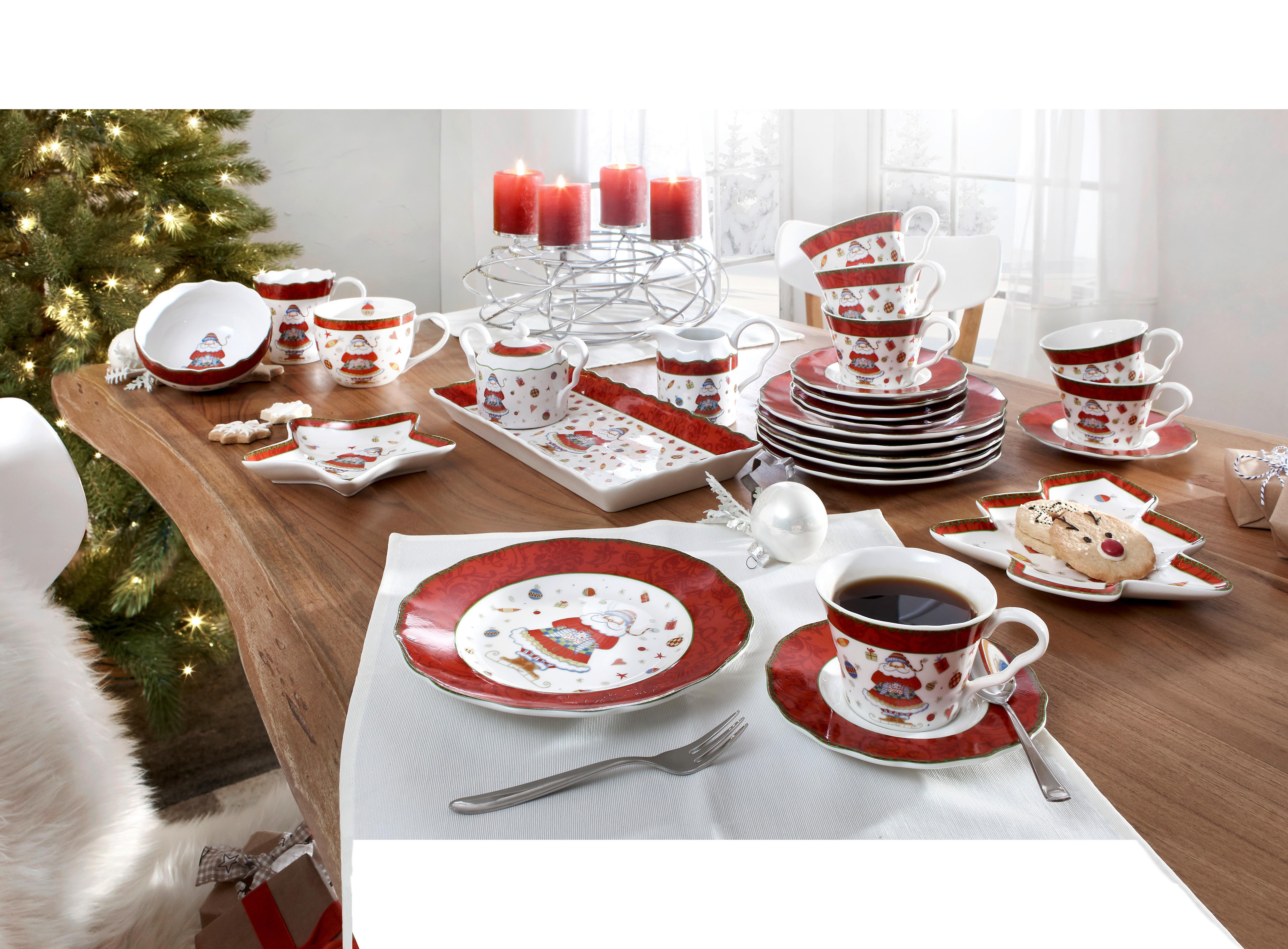 SERWIS KAWOWY CHRISTMAS DREAM - różnokolorowy, Basics, ceramika - X-Mas