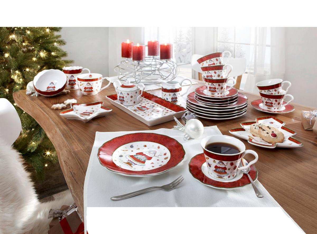 SERWIS KAWOWY CHRISTMAS DREAM - różnokolorowy, Basics, ceramika - X-Mas