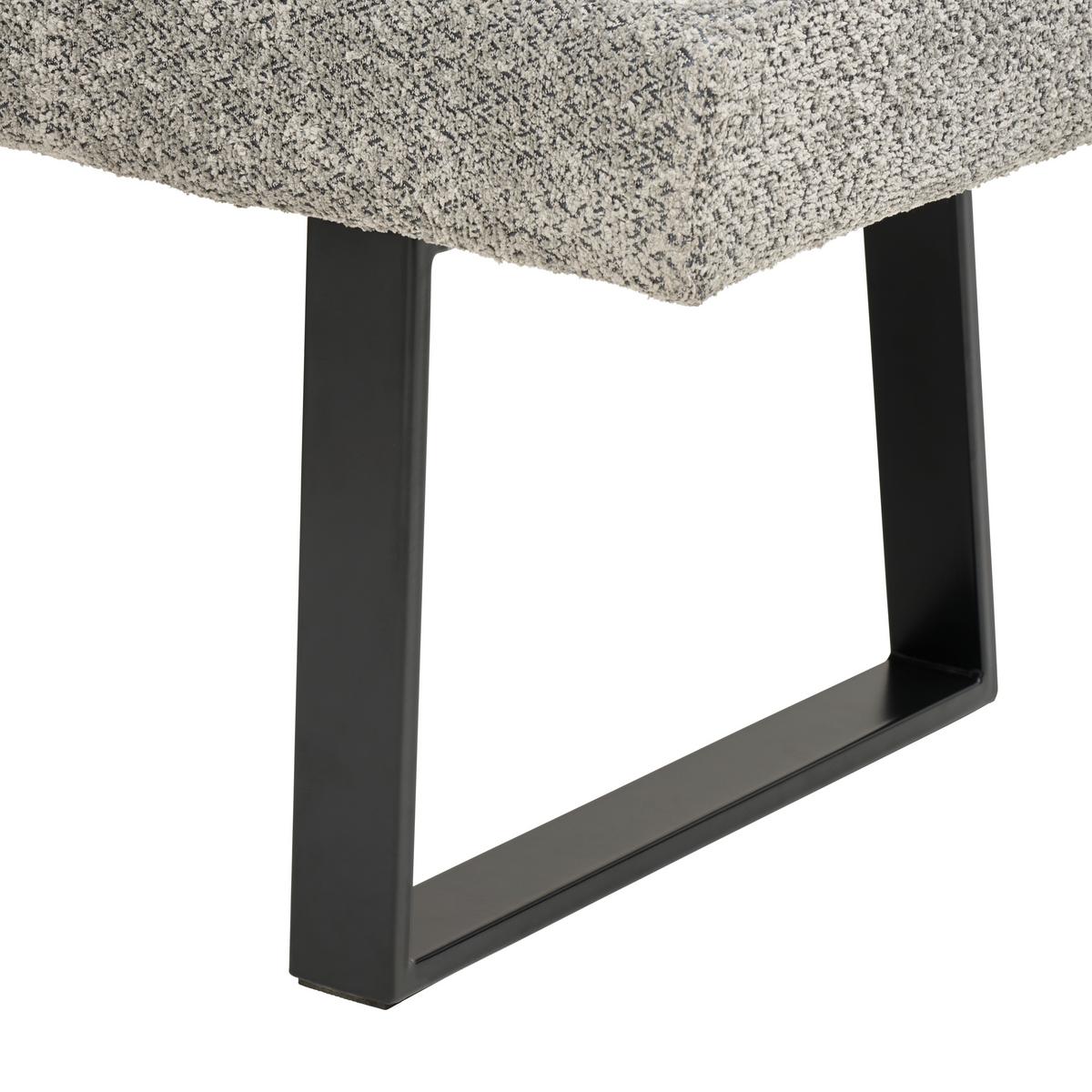 ŁAWKA NAROŻNA TERRI - czarny/szary, Konventionell, metal/tkanina (160/130cm) - MID.YOU