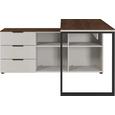 Eckschreibtisch in Nussbaumfarben/Kaschmir - Kaschmir/Nussbaumfarben, KONVENTIONELL, Holzwerkstoff/Metall (145/74/146cm) - Mömax modern living Eckschreibtisch in Nussbaumfarben/Kaschmir - Kaschmir/Nussbaumfarben, KONVENTIONELL, Holzwerkstoff/Metall (145/74/146cm) - Mömax modern living