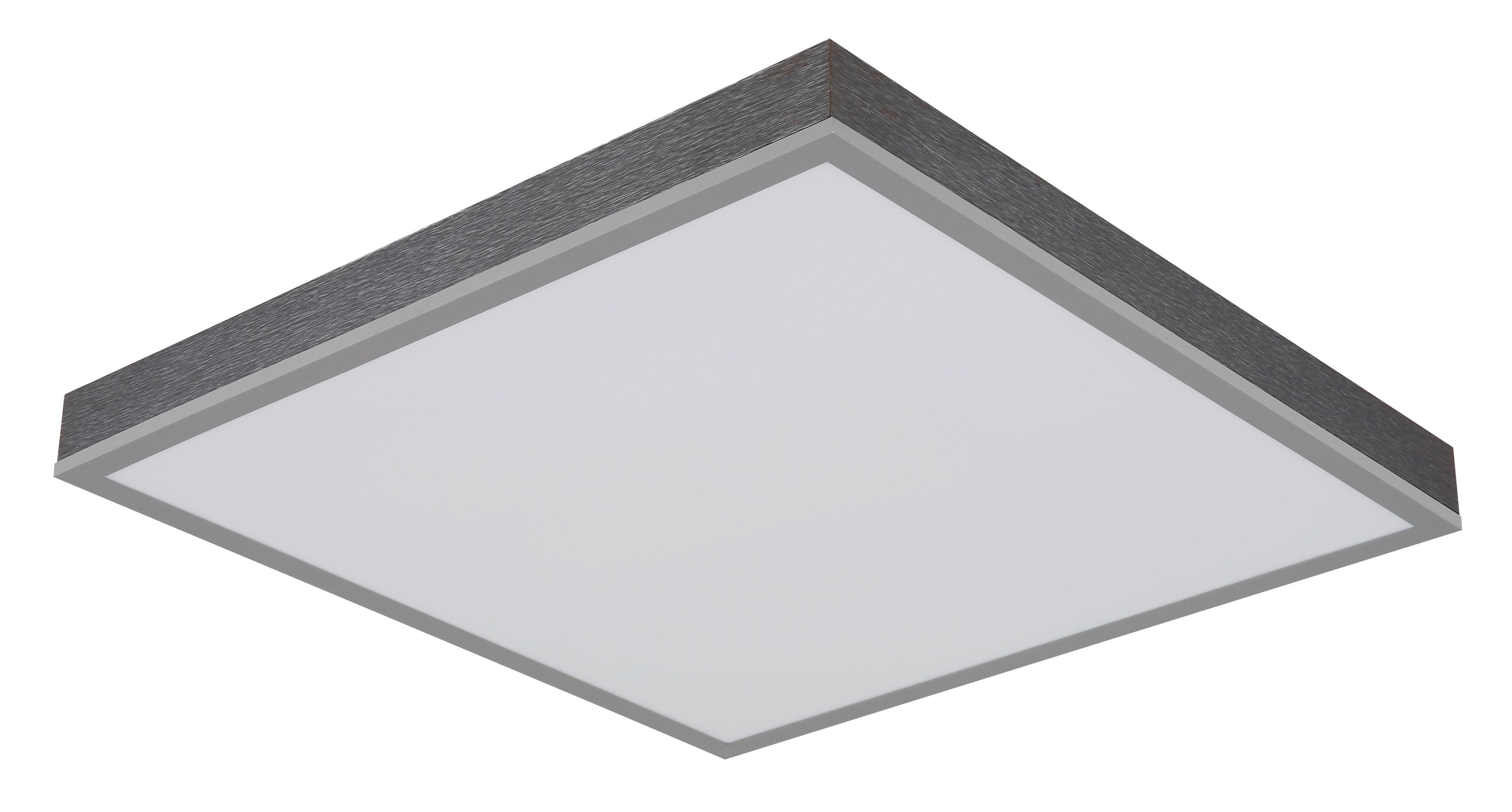 LED-DECKENLEUCHTE 416080AD2 DORO - Weiss/Dunkelgrau, Basics, Kunststoff/Metall (45/45/7,5cm) - Globo