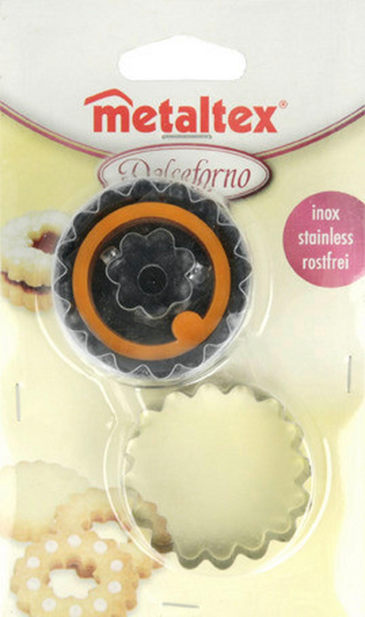 Linzerkiszúró Dolceforno - fém (10/5/3,8cm) - Metaltex