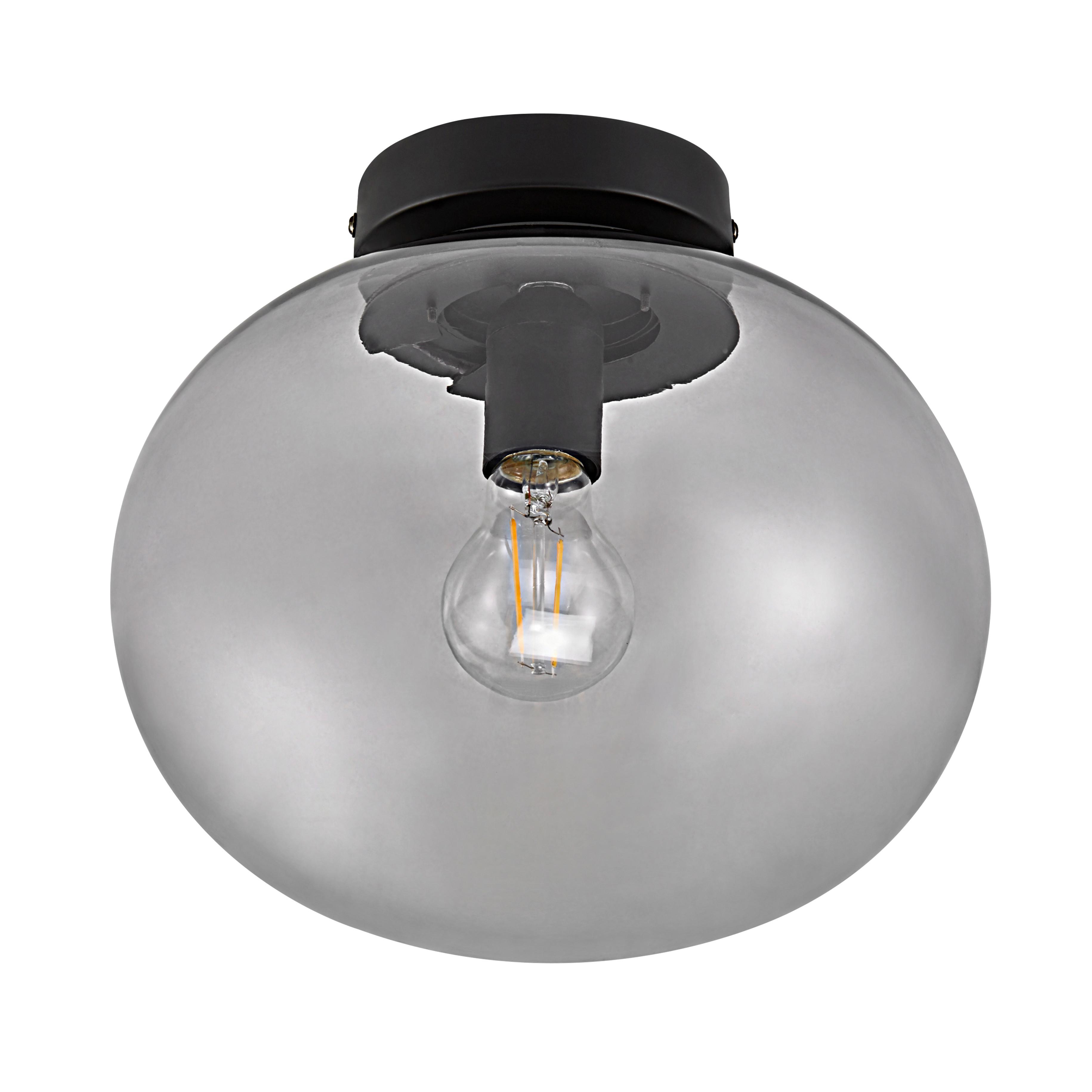 LAMPA SUFITOWA 201050647 - czarny, Basics, metal/szkło (27,5/24cm) - Nordlux