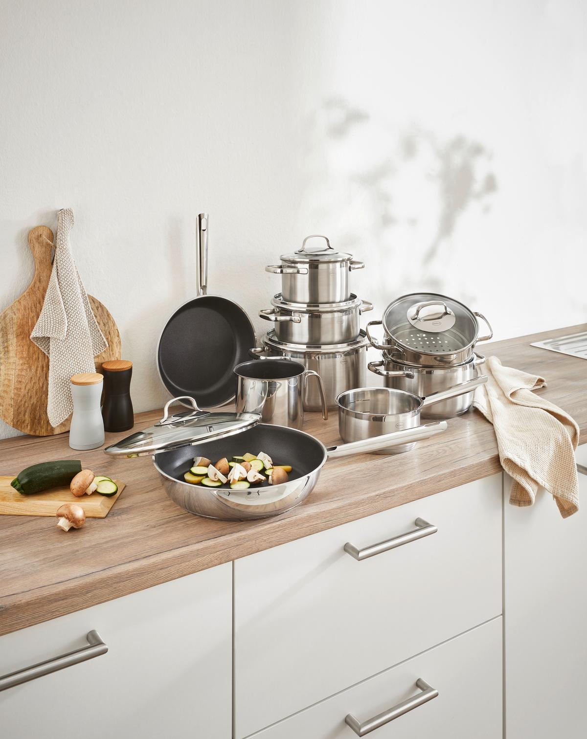 ZESTAW GARNKÓW 13120 RÖSLE - kolor stalowy, Design, metal/szkło - Rösle