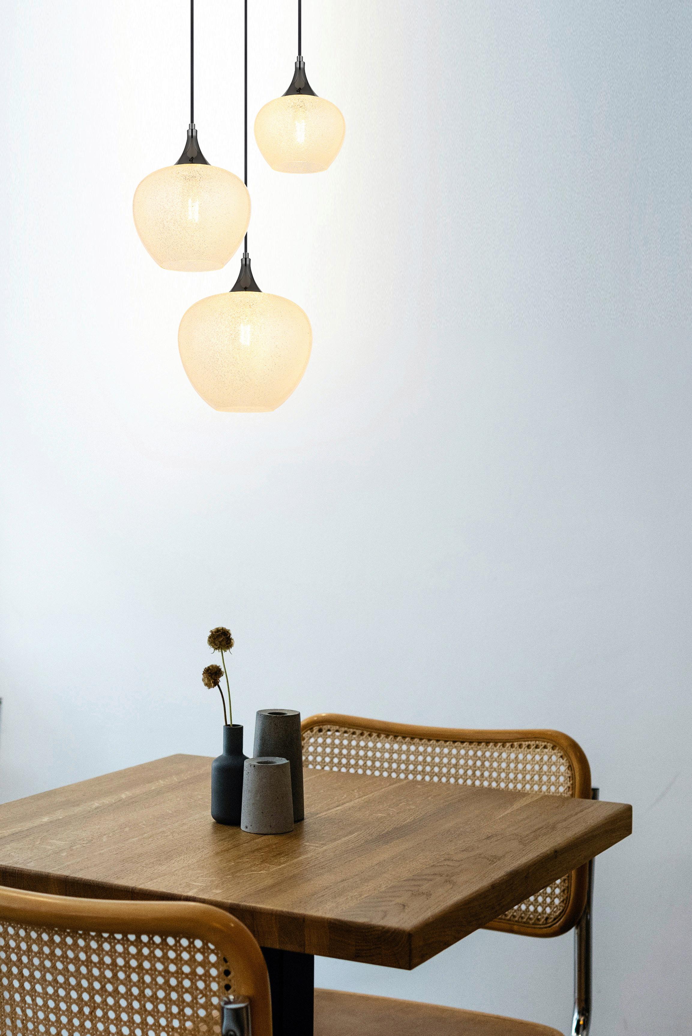 Hängeleuchte Maxy Schwarz/Chromfarben max.40Watt - Klar/Chromfarben, KONVENTIONELL, Glas/Kunststoff (49/120cm) - Globo
