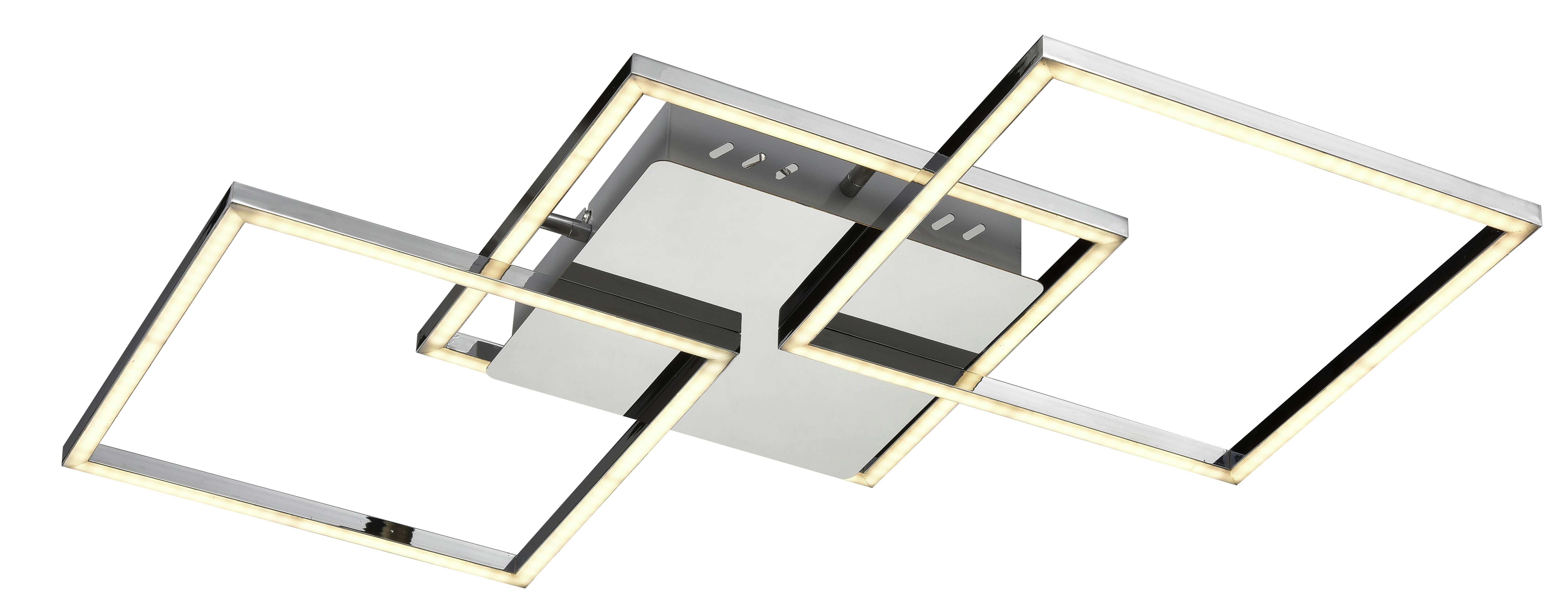 LED-Deckenleuchte Jose max. 36 Watt - Silberfarben/Weiß, KONVENTIONELL, Kunststoff/Metall (75/37/6cm) - Premium Living