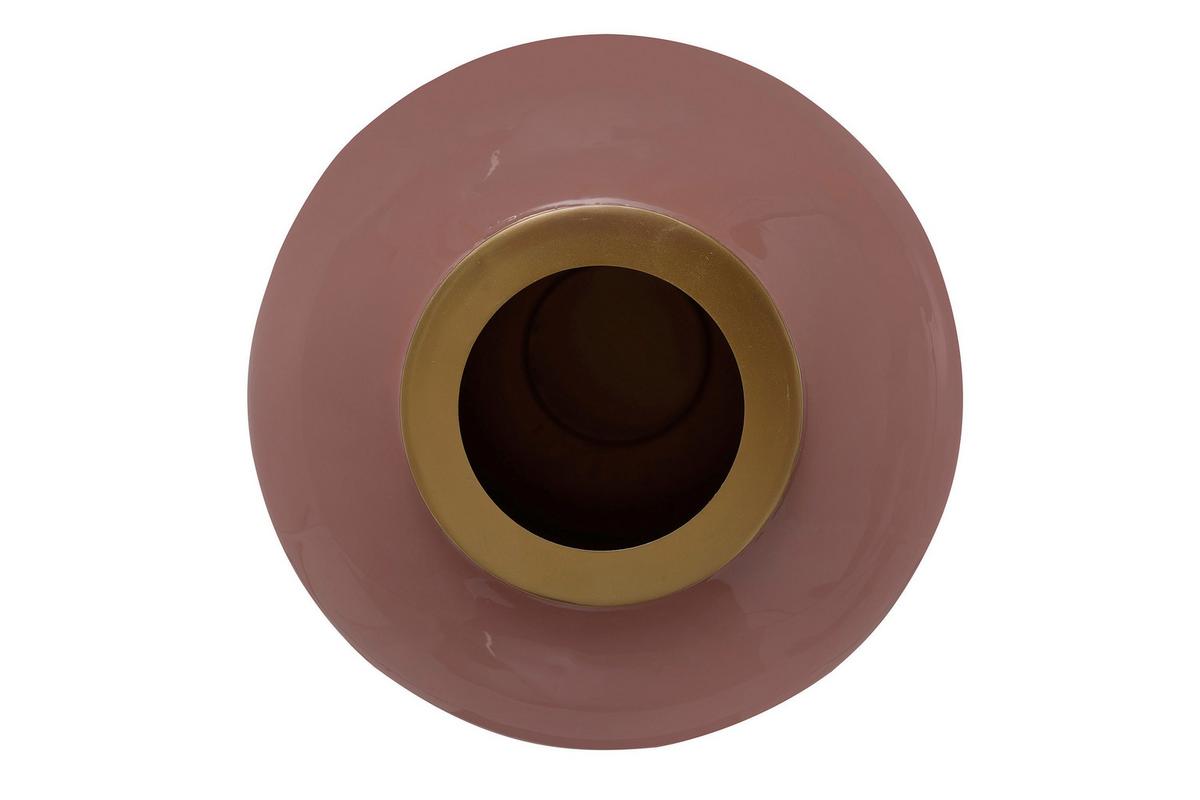 BODENVASE ART DECO 205 - Goldfarben/Rosa, Trend, Metall (30/81cm) - Kayoom