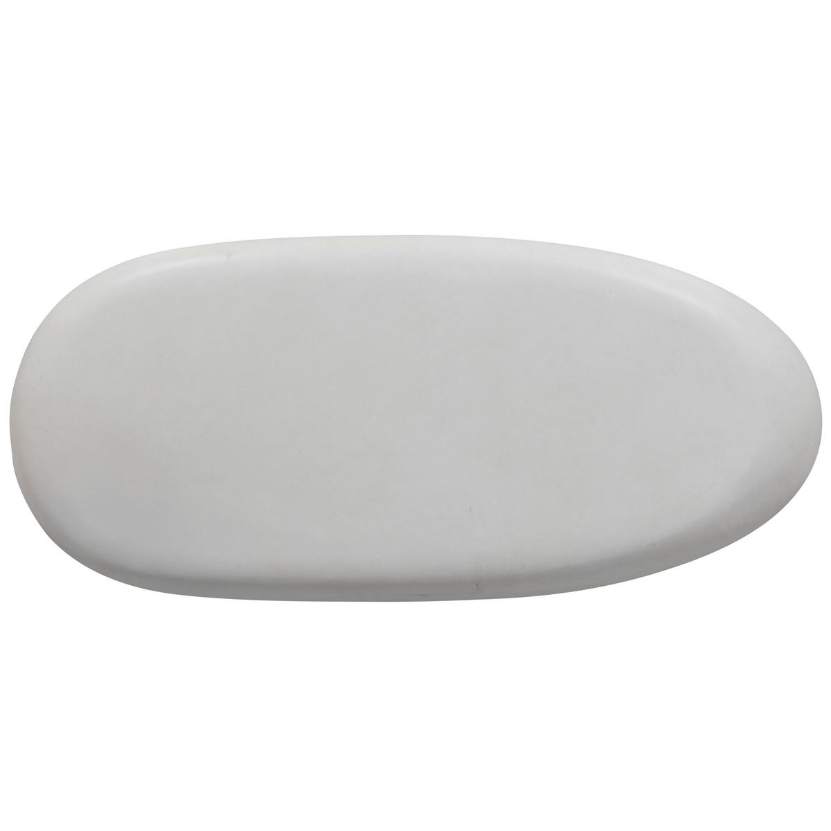 Couchtisch Pebble Weiß B: 100 cm - Weiß, Design, Glas/Keramik (100/43/28cm) - Livetastic