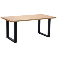 Étkezőasztal Boston - fekete/Artisan tölgy, Modern, fa/fém (120/85/76cm) - Modern Living