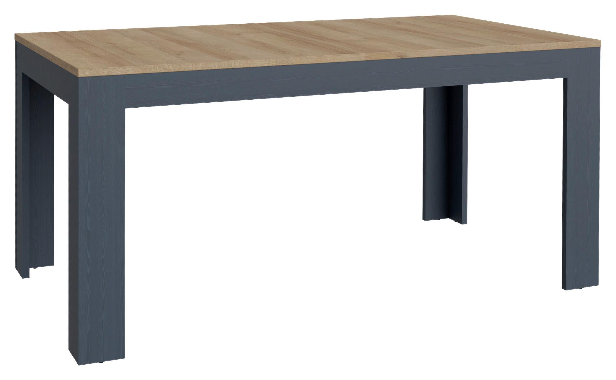 Stol Na Izvlačenje Bohol - boje hrasta/plava, Konventionell, drvni materijal (160-206,6/78,2/90cm) - Modern Living