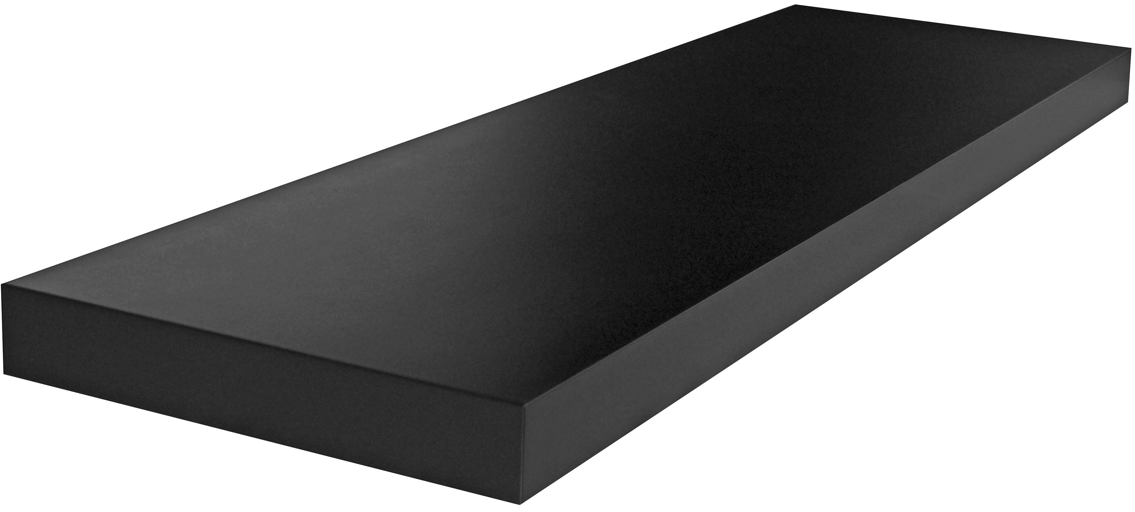 Zidna Polica Giga - crna, Moderno, drvni materijal (80/3,8/23,5cm) - Modern Living