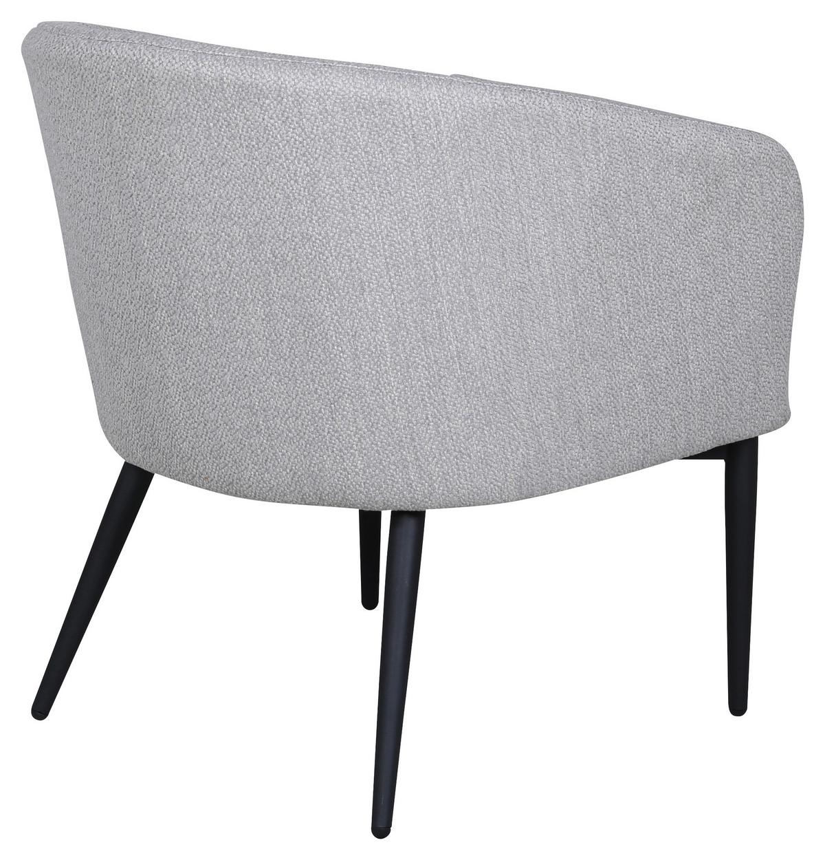 SESSEL FLUFFY - Schwarz/Grau, Design, Textil/Metall (83/70/64cm) - Livetastic