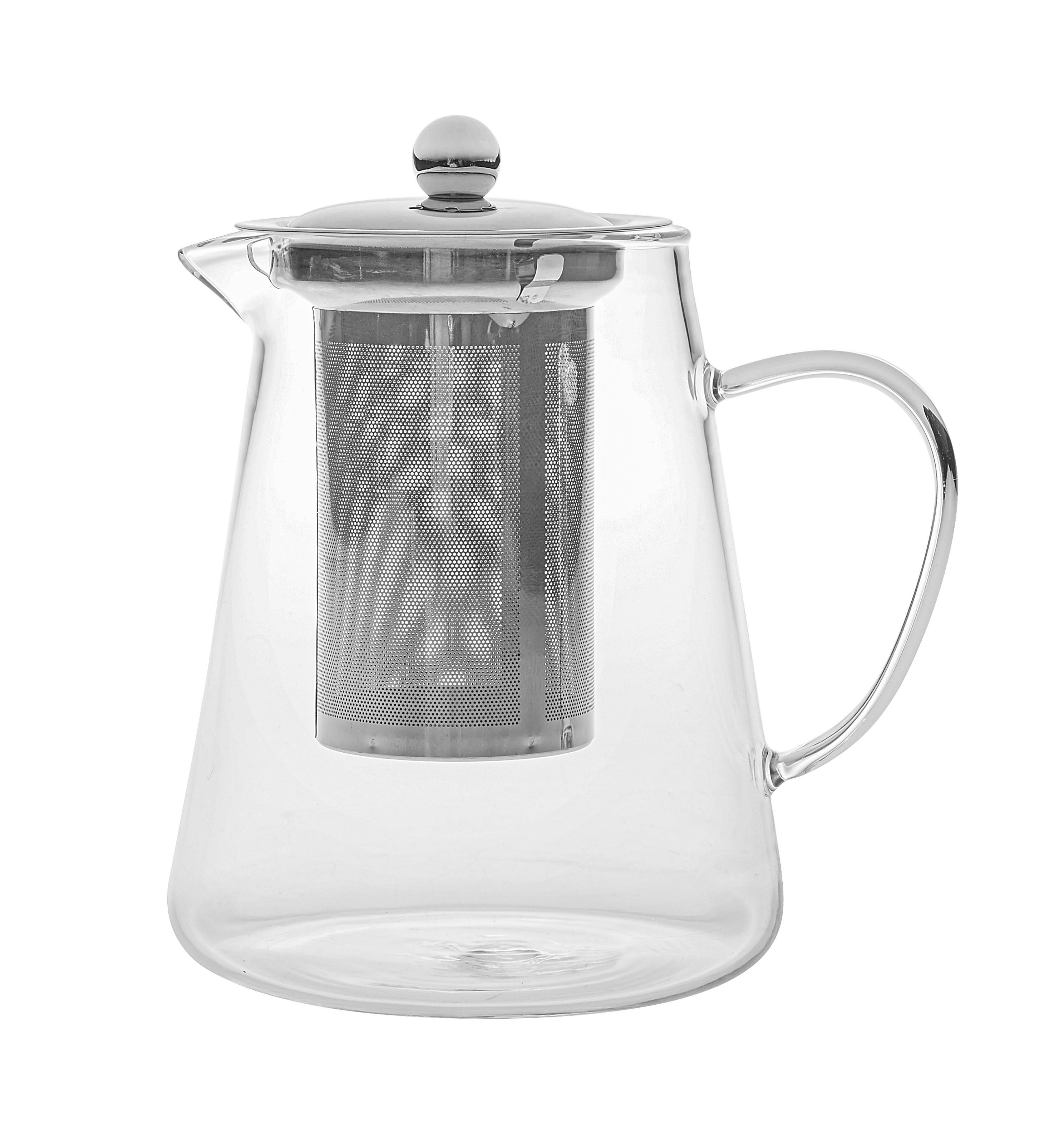Vrč Za Čaj Tea Fusion - barve nerjavečega jekla/prozorno, Moderno, kovina/steklo (11,5/17cm) - Premium Living