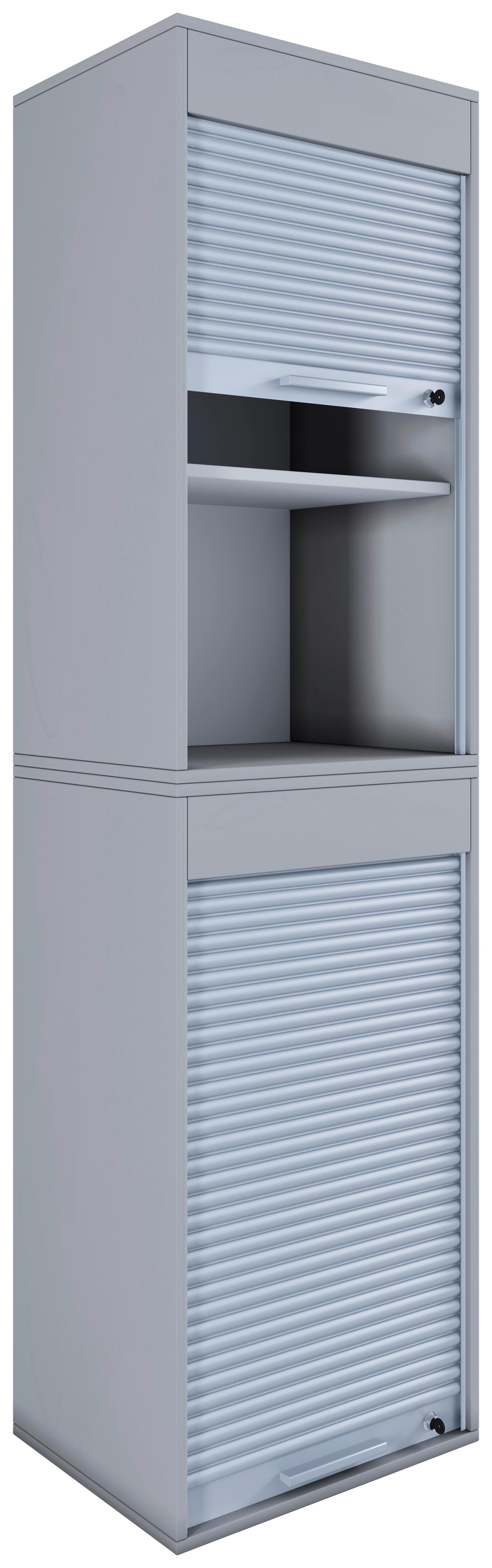 Aktenschrank Aktos XL Grau - Grau, MODERN, Holzwerkstoff/Kunststoff (50/186/40cm) - MID.YOU