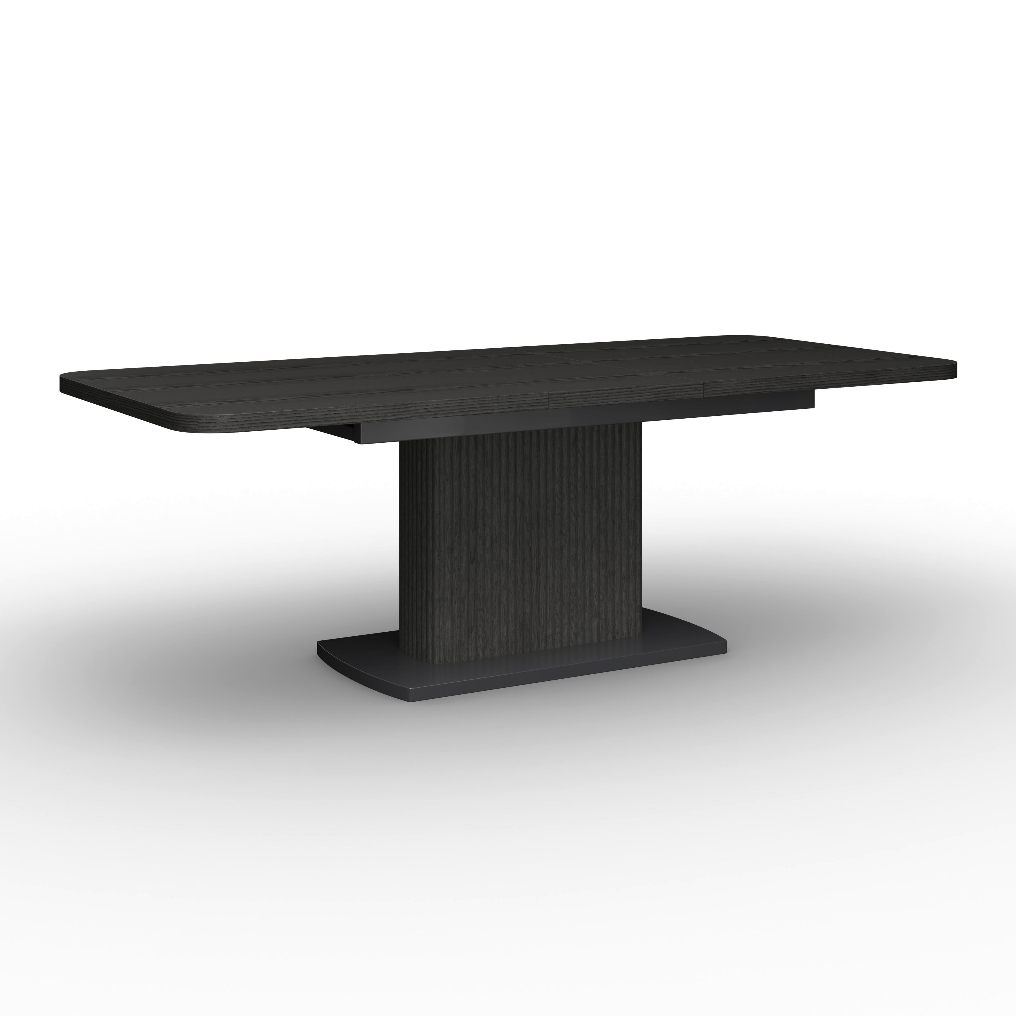 AUSZIEHTISCH AMADO - Schwarz, MODERN, Holz/Holzwerkstoff (160-200/90/76cm) - Bessagi Home