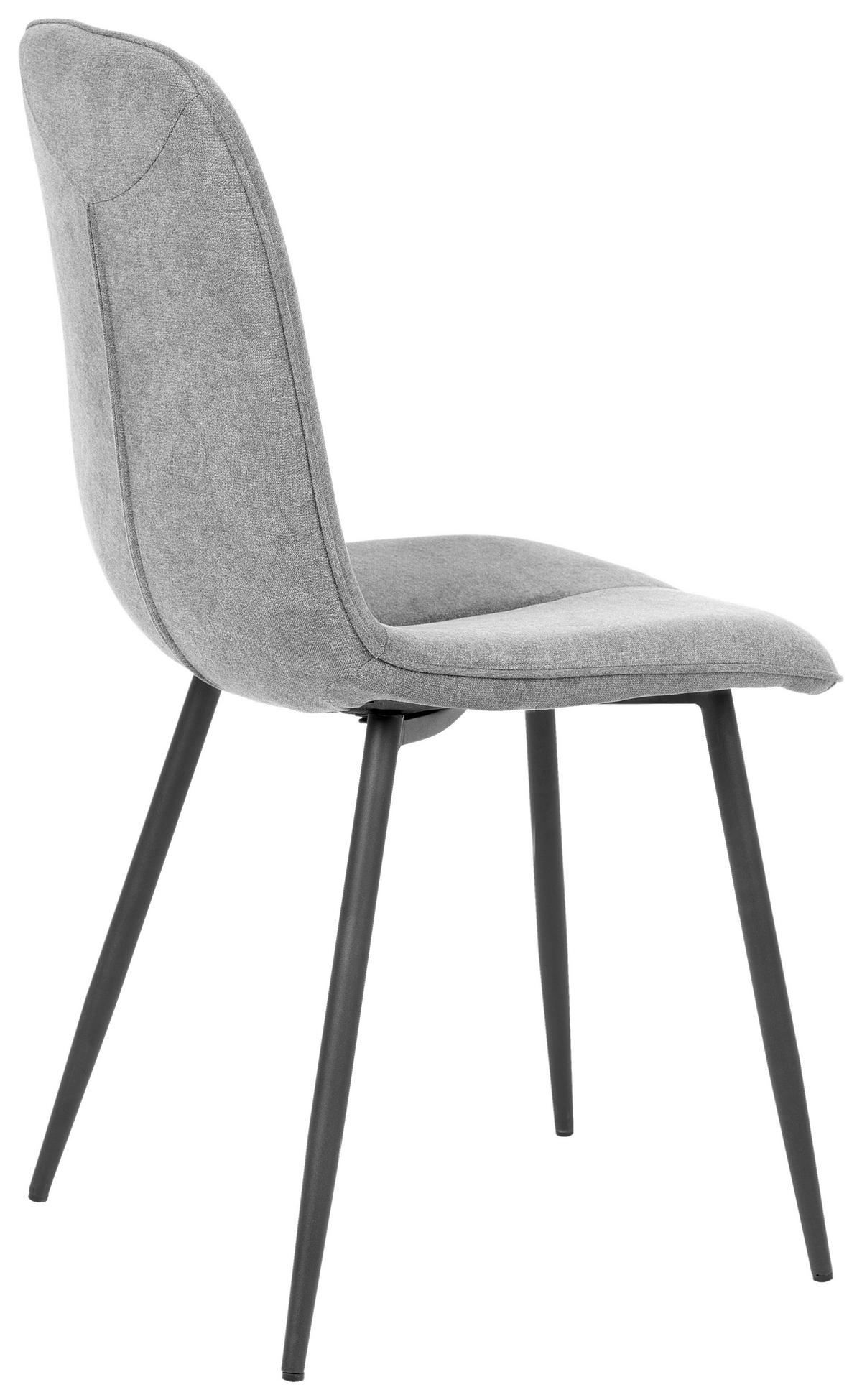 KRZESŁO LAGO - czarny/szary, Modern, metal/drewno (47/87/58cm) - P & B