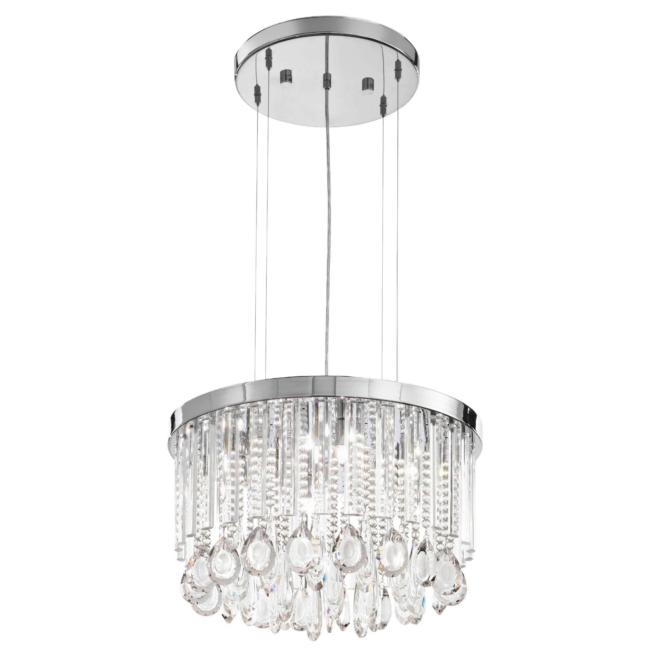 Hängeleuchte 93425 Calaonda - Chromfarben, Konventionell, Glas/Metall (50/110cm) - Eglo