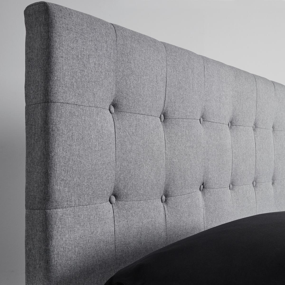 Pat tapițat Frederico cca 180X200 cm gri deschis - gri deschis, Modern, lemn/textil (180/200cm) - Bessagi Home