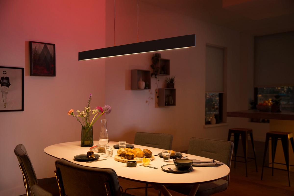 LAMPA WISZĄCA LED ENSIS WHITE & COLOR PHILIPS - czarny, Design, tworzywo sztuczne/metal (9/4/129,8cm) - Philips