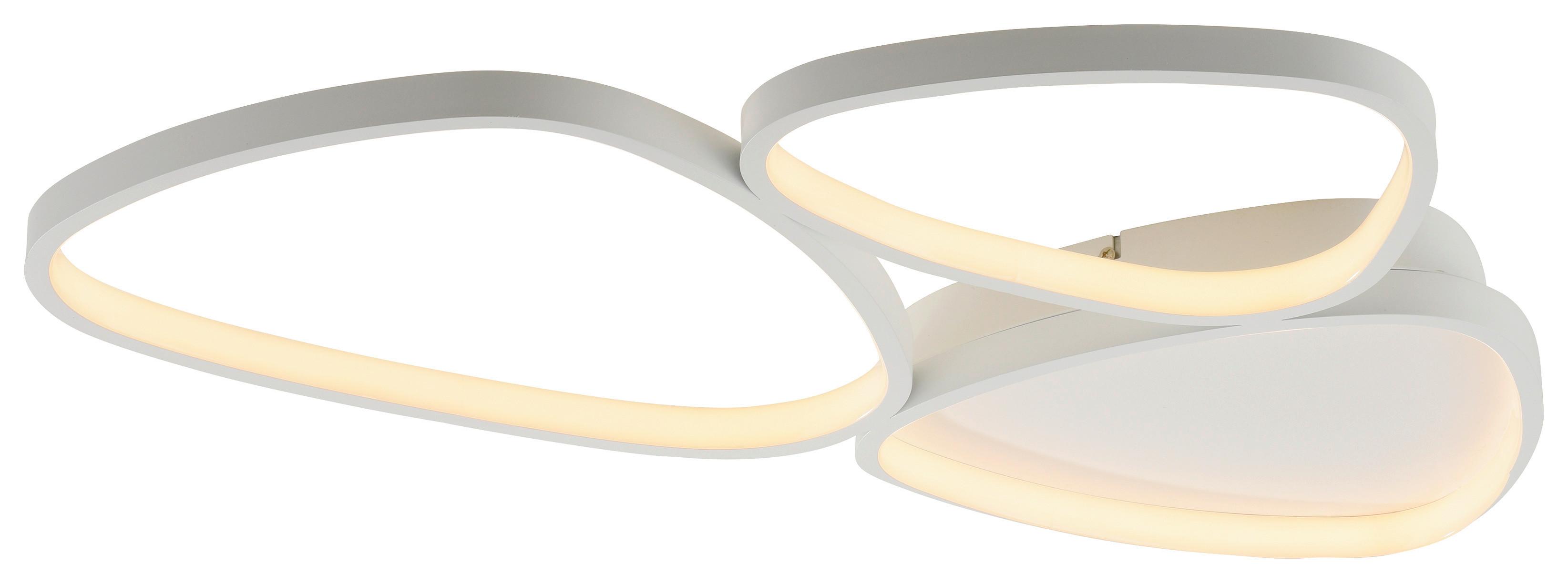 LAMPA SUFITOWA LED 14049-16 PEBBLES - biały, Design, tworzywo sztuczne/metal (69,5/46,5/6,2cm)