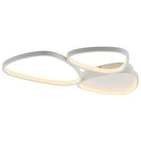 LAMPA SUFITOWA LED 14049-16 PEBBLES - biały, Design, tworzywo sztuczne/metal (69,5/46,5/6,2cm)