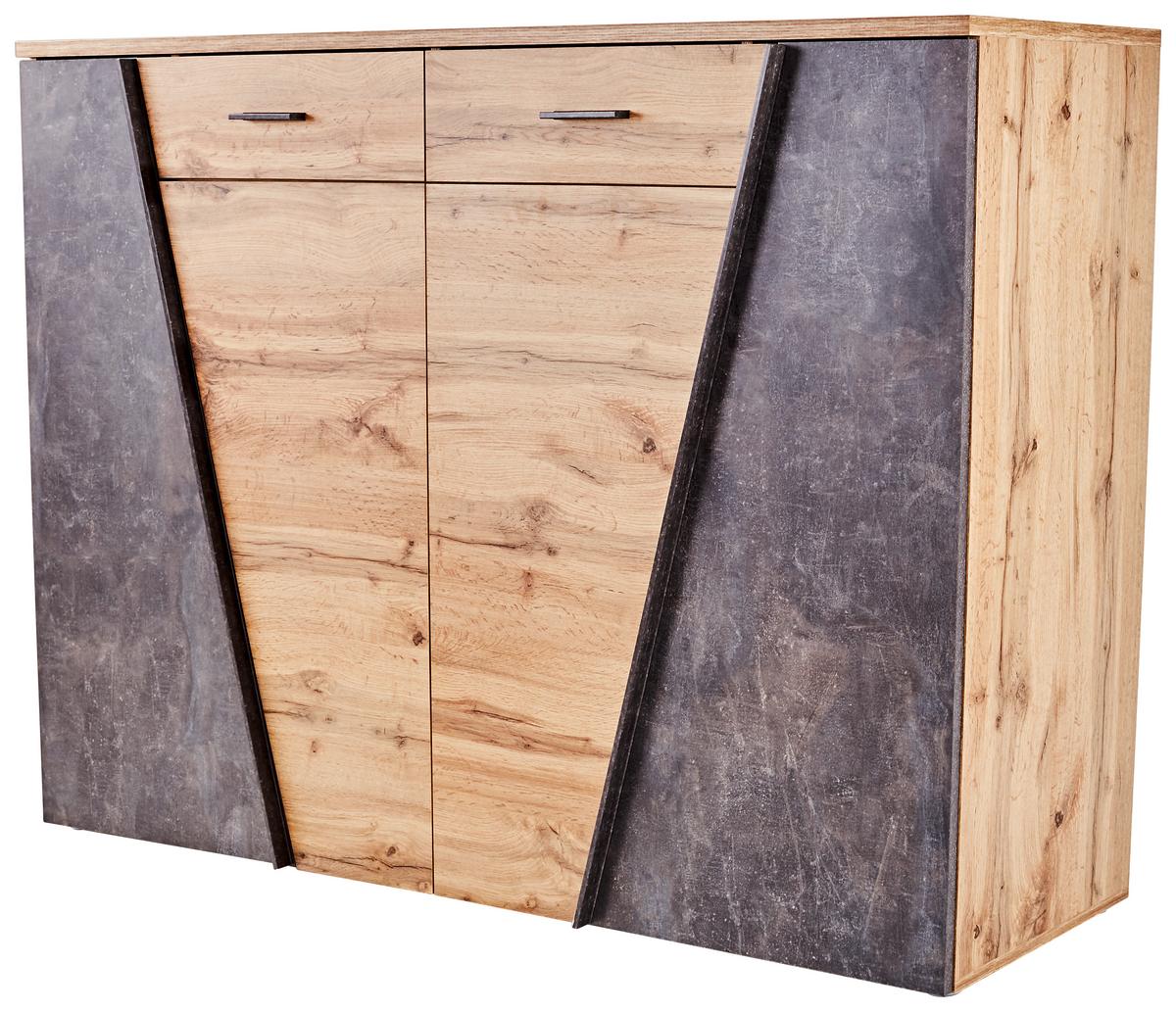 Komoda Venedig - barve kroma/siva, Moderno, umetna masa/leseni material (160/110/40cm) - Mömax