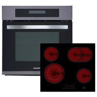 Backofenset DigiSet8BS5500 ca. 59,5/59/54,2 cm Edelstahl - Edelstahlfarben/Schwarz, Trend, Glas/Metall (59,5/59/54,2cm) - Respekta
