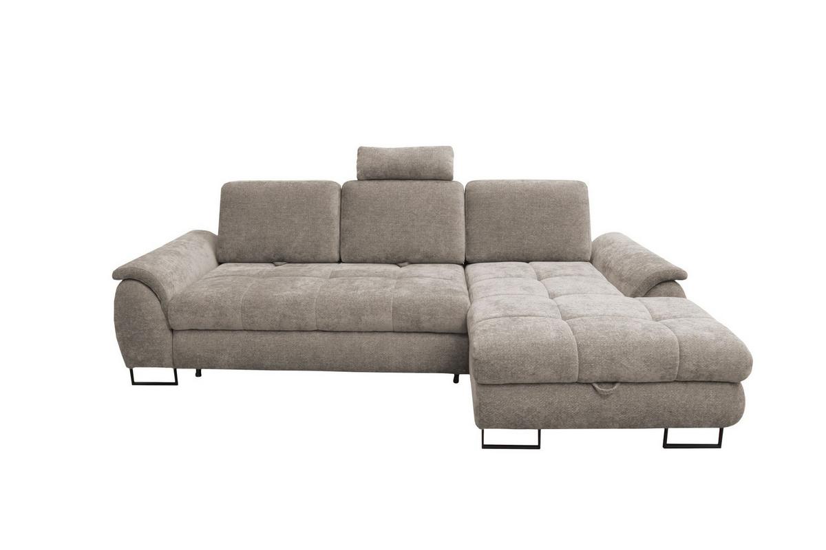 Kutna Garnitura Lago - sivo-smeđa/crna, Moderno (272/95/176cm) - Modern Living