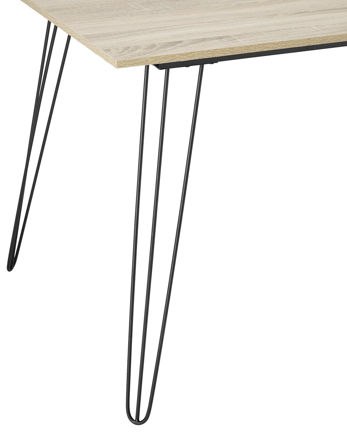 BIURKO JULIAN - kolor dębowy/czarny, Modern, materiał drewnopochodny/metal (150/70/75cm) - Bessagi Home