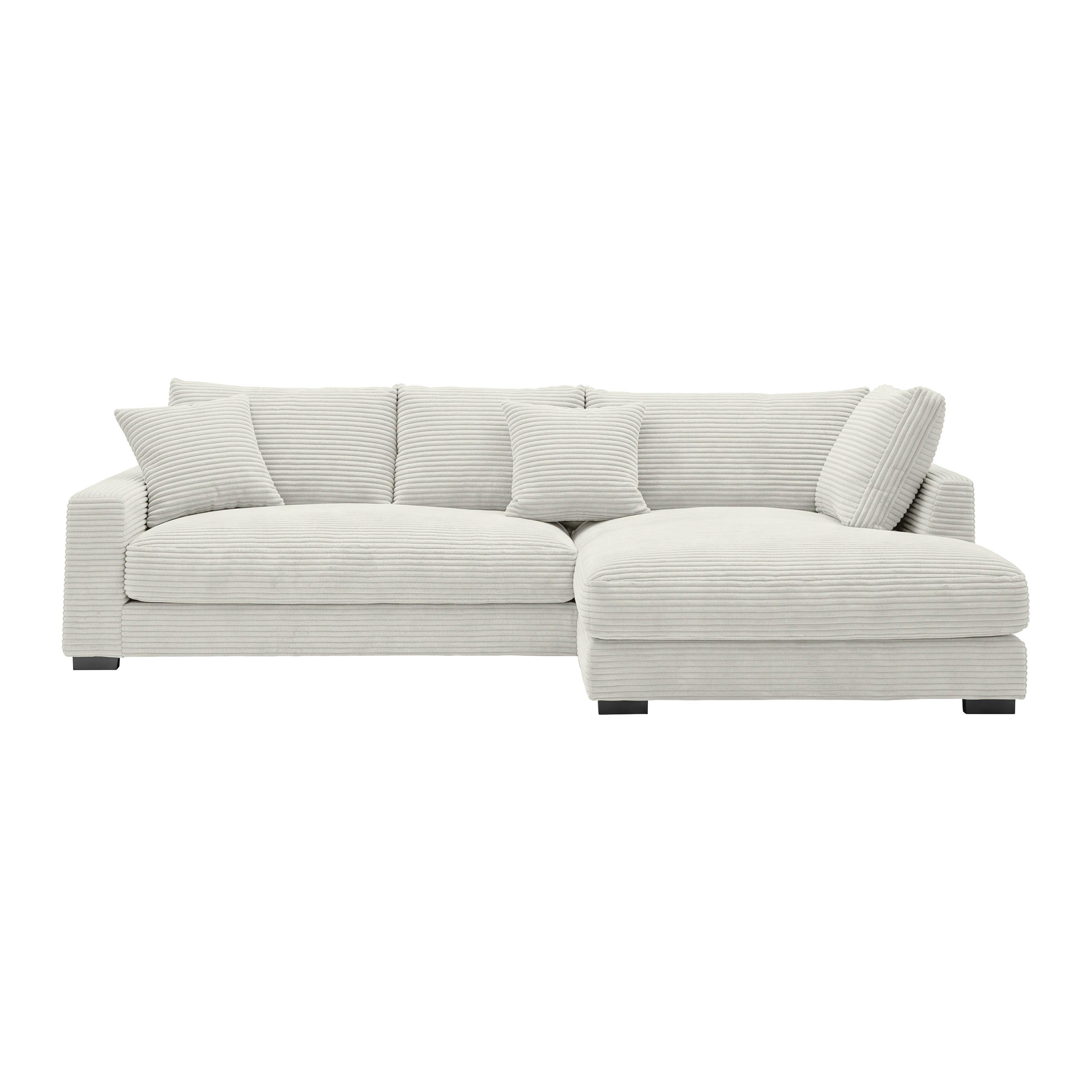 Ecksofa Pedro Beige - Beige/Schwarz, MODERN, Kunststoff/Textil (300/190cm) - Mömax