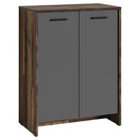 Schuhschrank Ben Anthrazit - Alteiche/Anthrazit, MODERN, Holzwerkstoff/Kunststoff (63/83/35cm) - MID.YOU