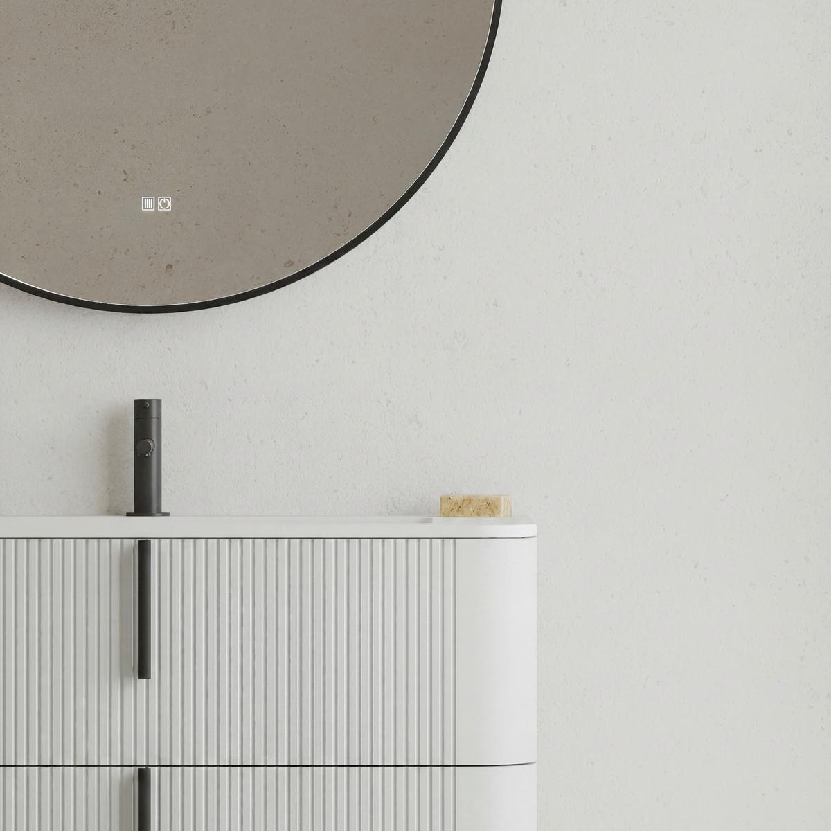 Bază pentru lavoar Lyra - alb/antracit, Modern, material pe bază de lemn (101/51/46cm)
