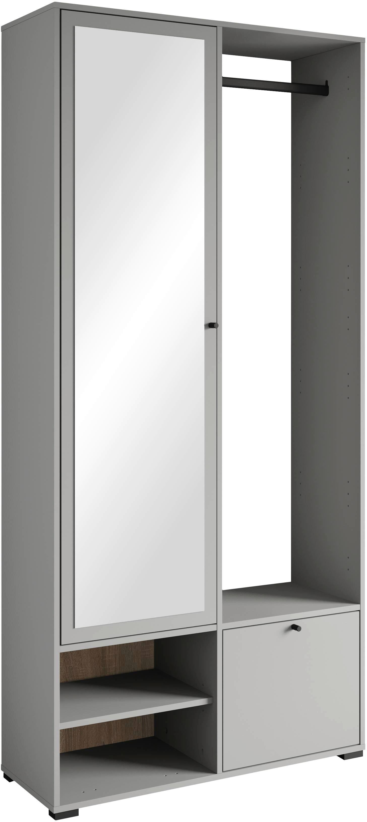 Predsoba Dino Siva - siva, Trend, leseni material (90/190/33cm) - MID.YOU