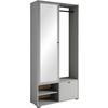 Garderobe Dino ca. 90x190 cm Grau - Grau, Trend, Holzwerkstoff (90/190/33cm) - P & B